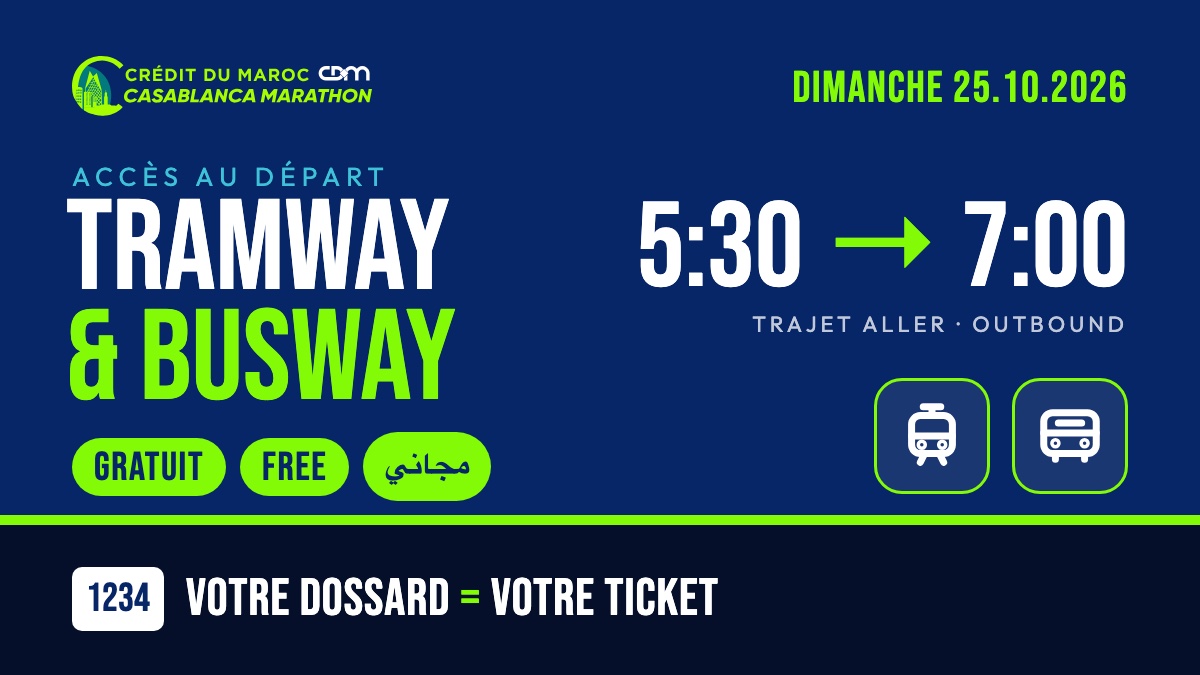 Free tramway and busway rides to the start